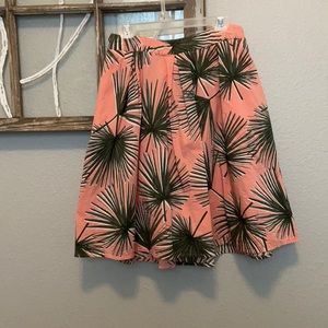 Coral palm skirt